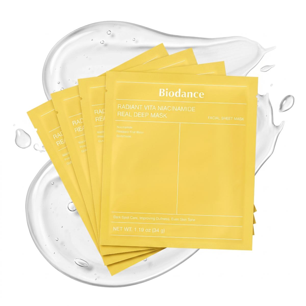 Biodance – Radiant Vita Niacinamide Real Deep Mask 4 Sheets
